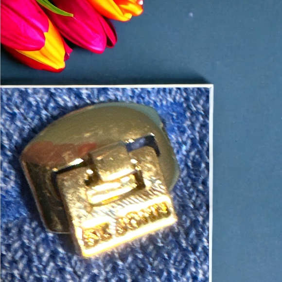 Vintage St John Collection - fab St John buttons SZ 4 dress periwinkle - Picture 5 of 5